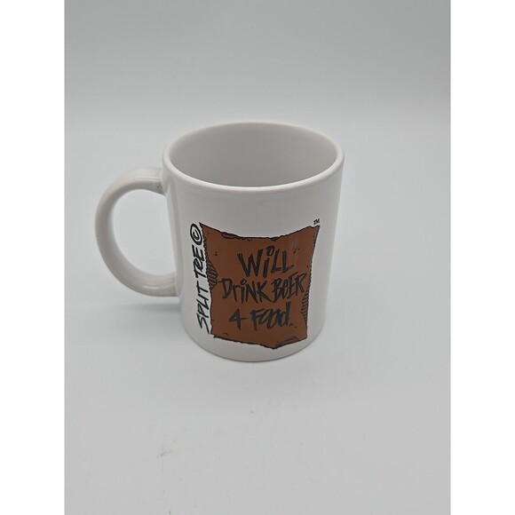 Split Tee Brand "Will Drink Beer 4 Food" Novelty Coffee Mug Funny Gift - Picture 11 of 12